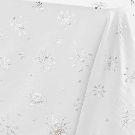 Τραπεζομάντηλο Αλέκιαστο L-c Astrelia White/silver 140x240εκ.