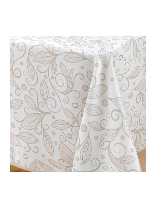 Tablecloth Stain Resistant L-c Leya White 145x250cm