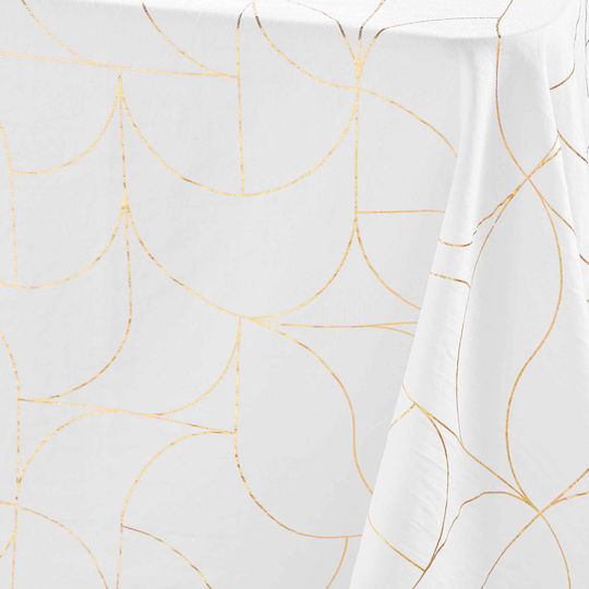Tablecloth Stain Resistant L-c Louxor White/gold 140x240cm