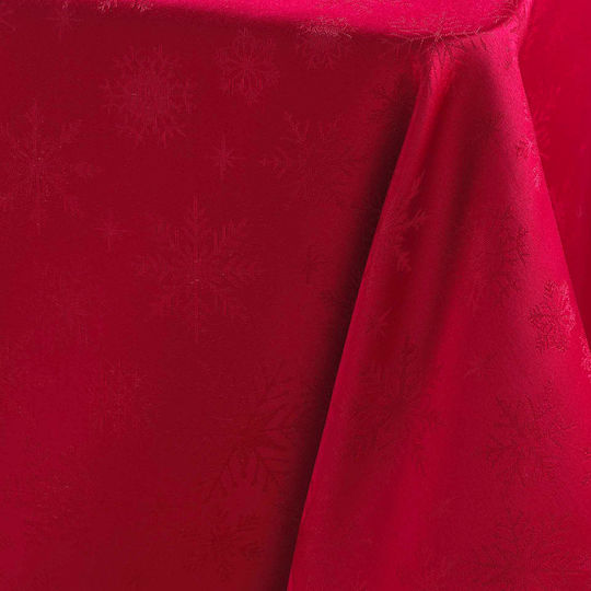 Τραπεζομάντηλο Αλέκιαστο L-c Flocons Red 140x240εκ.
