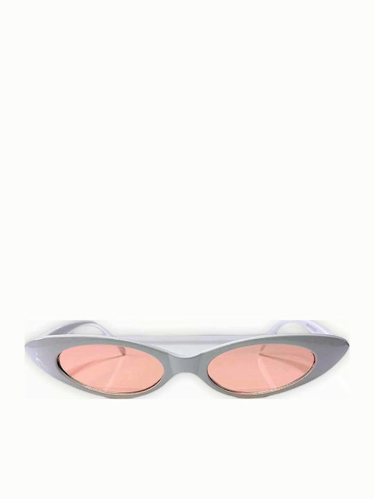 Woman's Fashion Ochelari de soare Λευκά cu Cadru & Portocaliu Lentilă Woman's Fashion Ochelari de soare Λευκά cu Cadru & Portocaliu Lentilă