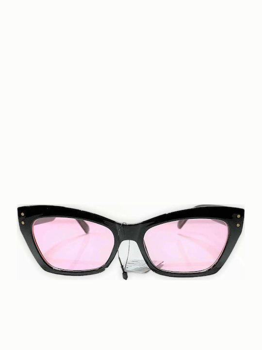 Woman's Fashion Ochelari de soare Μαύρα cu Cadru & Roz Lentilă Woman's Fashion Ochelari de soare Μαύρα cu Cadru & Roz Lentilă