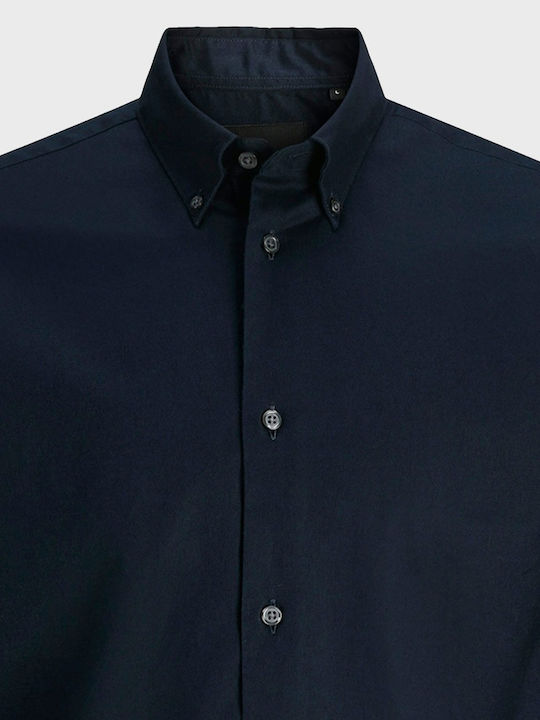 Jack & Jones Long-sleeved Cotton Shirt Navy Blazer