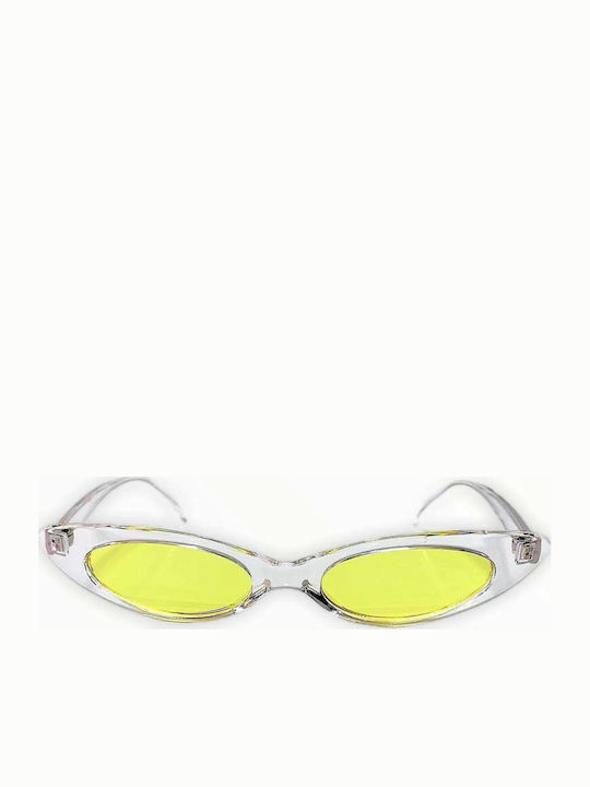 Woman's Fashion Ochelari de soare Transparent cu Cadru & Verde Lentilă Woman's Fashion Ochelari de soare Transparent cu Cadru & Verde Lentilă