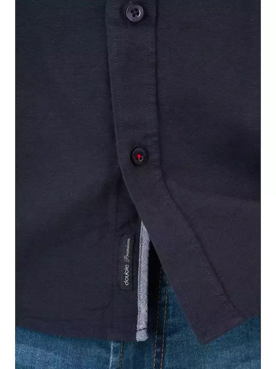 Long-sleeved Cotton Shirt Midnight Blue