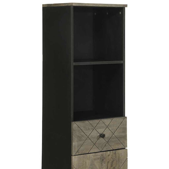 vidaXL Badezimmersäule Wandhängeschrank H38xB33xH160cm Schwarz
