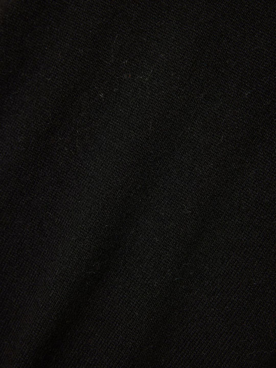 Midi Kleid mit Schlitz Black