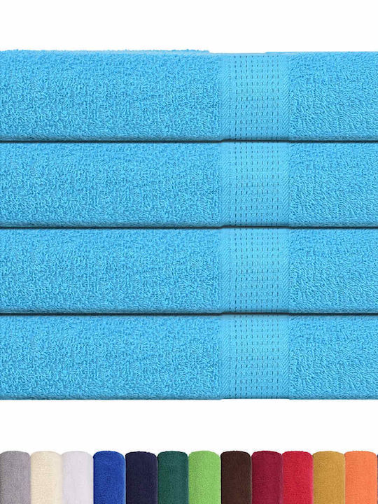 vidaXL 4pc Bath Towel Set 100x200cm. Turquoise