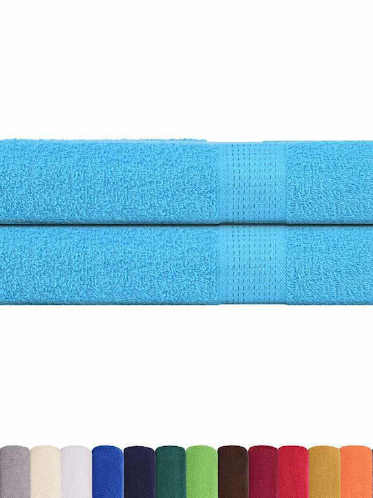 vidaXL 2pc Bath Towel Set 100x200cm. Turquoise