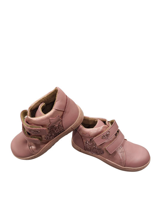 Shoes Ανατομικά Δερμάτινα Παιδικά Μποτάκια Ροζ