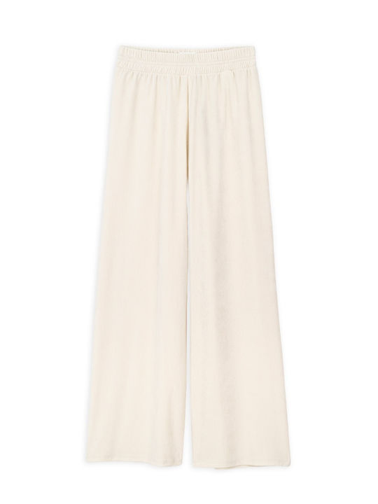 Damen Stoff Hose Ecru