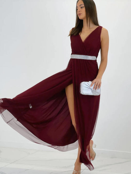 Woman's Fashion Φόρεμα Γάμου - Βάπτισης Μπορντό