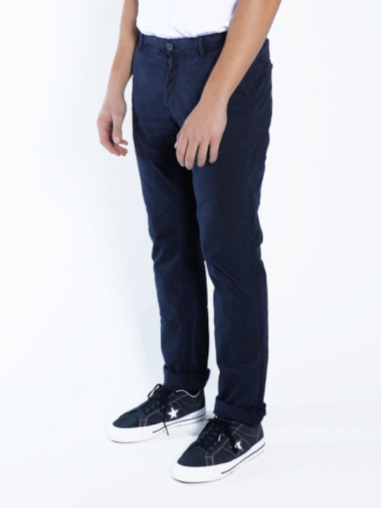 Trousers Chino Elastic Navy Blue