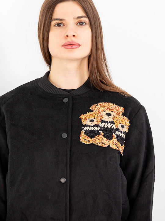 Crop Γυναικείο Bomber Jacket Black