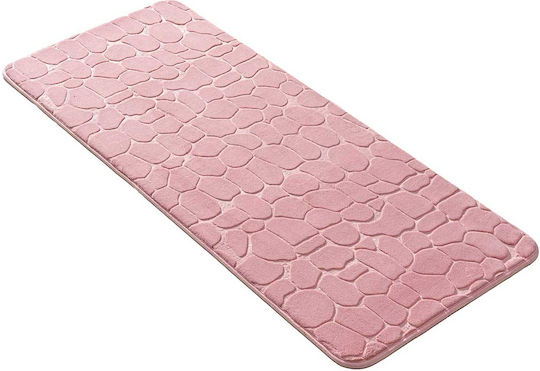 Rutschfest Badematte Synthetisch,Polyester/Cotton/Leather Rechteckig L-c Ricochet 1802104 Pink 50x120cm