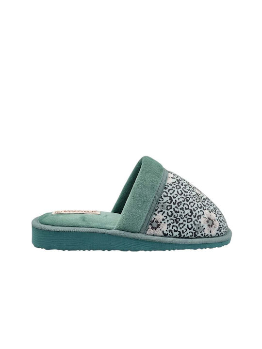 Kolovos Winter Women's Slippers in Green color