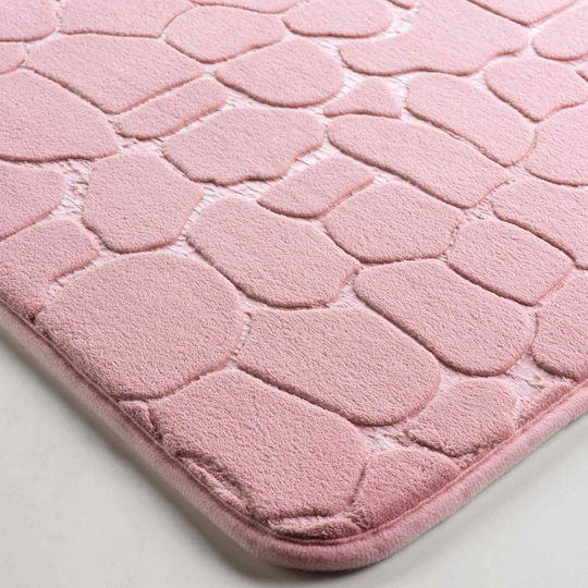 Rutschfest Badematte Synthetisch,Polyester/Cotton/Leather Rechteckig L-c Ricochet 1802104 Pink 50x120cm