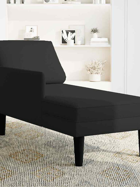 Recliner Stoff Schwarz L132xW56xH70cm