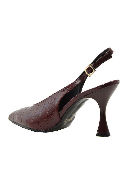 Burgundy Heels with Strap