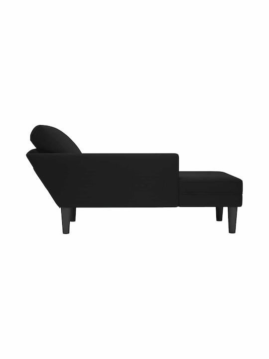 Recliner Stoff Schwarz L132xW56xH70cm