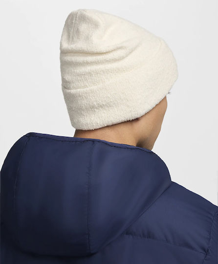 Peak Beanie Unisex Beanie Knitted in White color