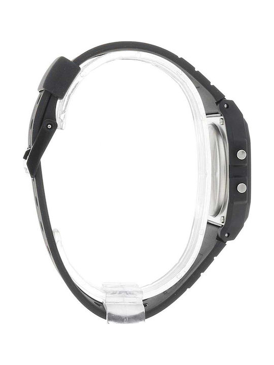 Casio Digital Men's Watch 30mm Chronograph Battery with Black Rubber Strap