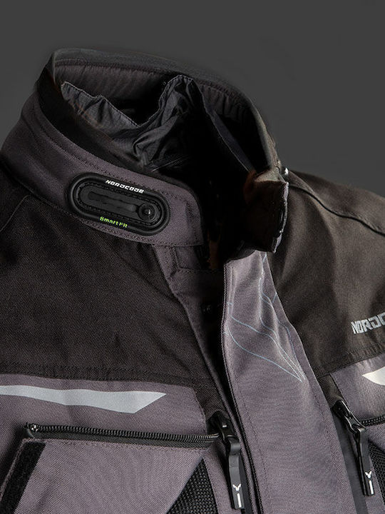 Nordcode Senegal Oversize Men's Motorcycle Jacket Cordura 4 Seasons Waterproof Dark Grey