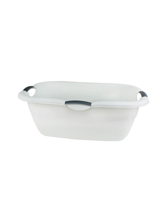 Excellent Houseware Кошница за пране Пластмасова 50л 68x46x25см Бяла