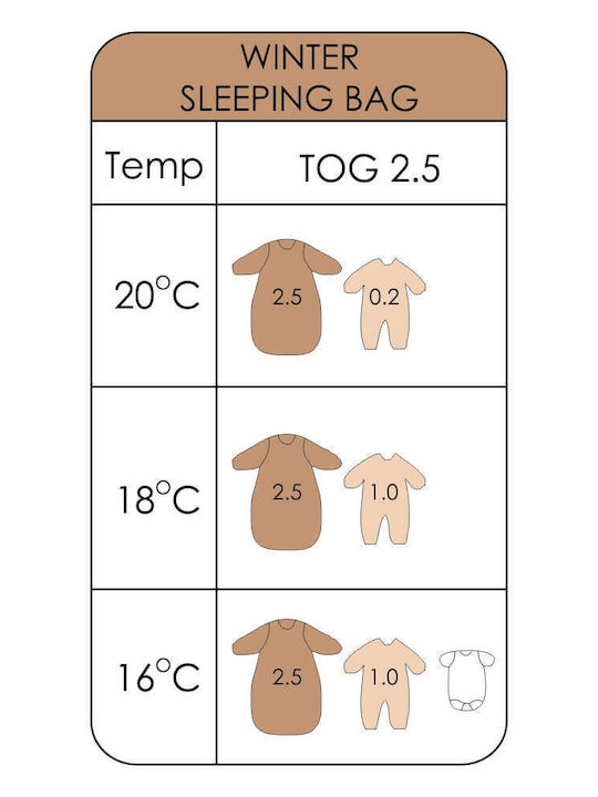 Bebe Stars Winter Sleeping Bag Stars 2.5 Tog Winter Nature with Detachable Sleeves