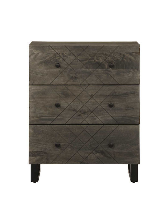 Συρταριέρα Κρεβατοκάμαρας Black 60x33x75cm