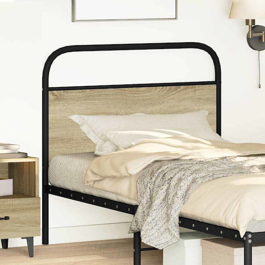 vidaXL Metal Bed Headboard Sonoma Oak 95x100cm