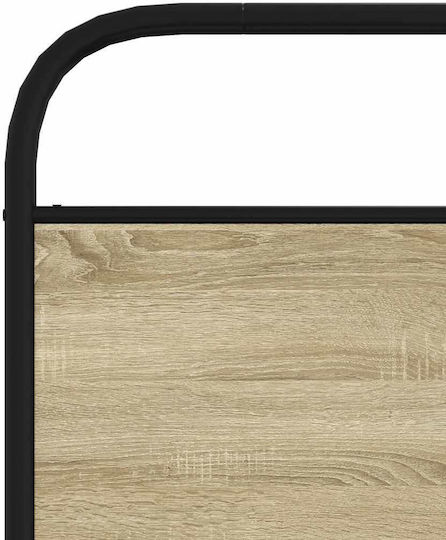 vidaXL Metal Bed Headboard Sonoma Oak 95x100cm