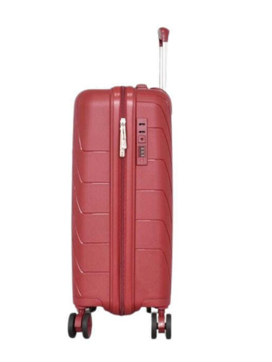 Lavor Hart Kabinenkoffer Rot mit 4 Rädern Höhe 55cm