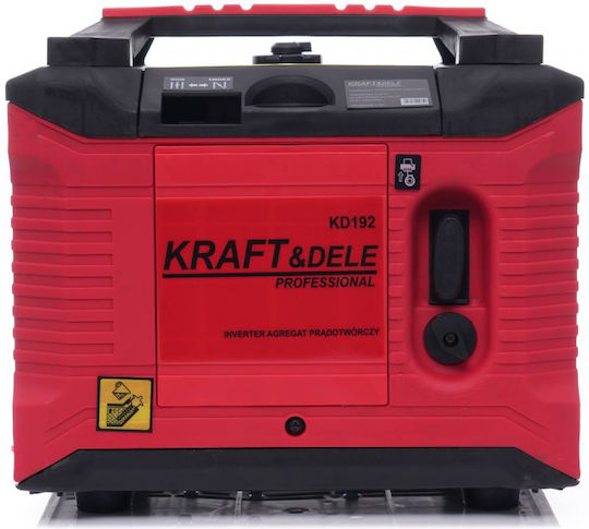 Kraft & Dele Αθόρυβη Γεννήτρια Βαλιτσάκι Inverter Βενζίνης Τετράχρονη με Χειροκίνητη Μίζα