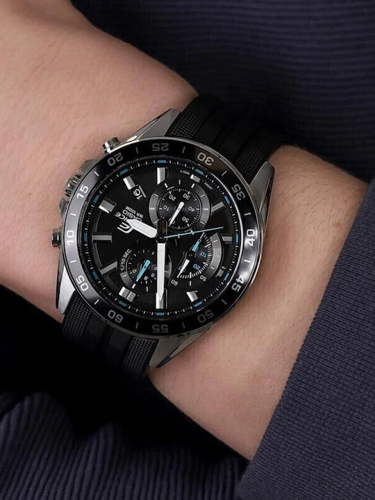 Casio Edifice Ρολόι Μπαταρίας με Καουτσούκ Λουράκι Casio Edifice Ρολόι Μπαταρίας με Καουτσούκ Λουράκι