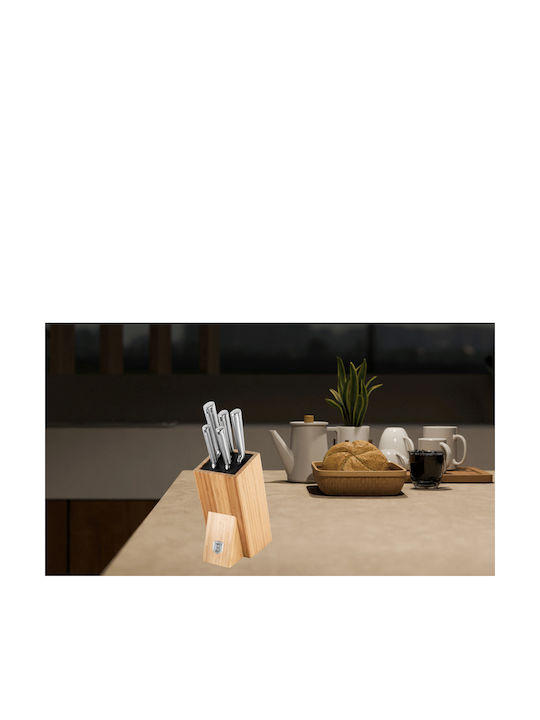 Berlinger Haus Knife Set with Block from Stainless Steel 20cm 6pcs