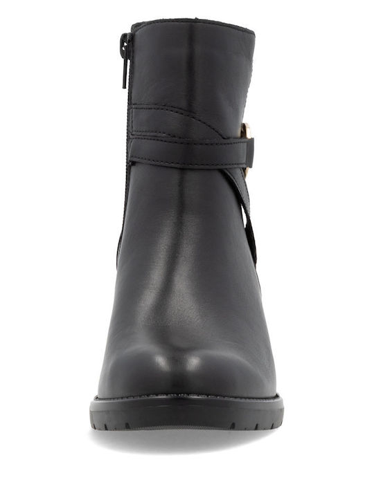 Leather Women's Ankle Boots Black