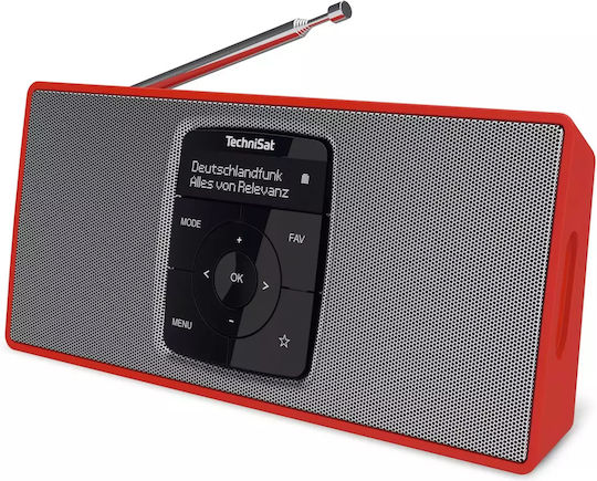 Technisat Digitradio 2S Επιτραπέζιο Ραδιόφωνο Ρεύματος DAB+ με Bluetooth Κόκκινο