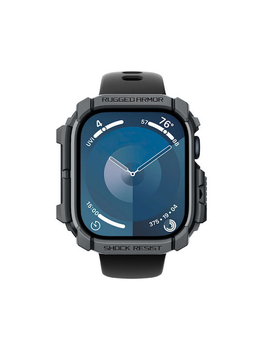 Spigen Rugged Armor Θήκη Σιλικόνης Dark Grey για Apple Watch 10 46mm