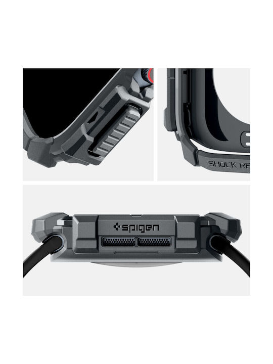 Spigen Rugged Armor Θήκη Σιλικόνης Dark Grey για Apple Watch 10 46mm