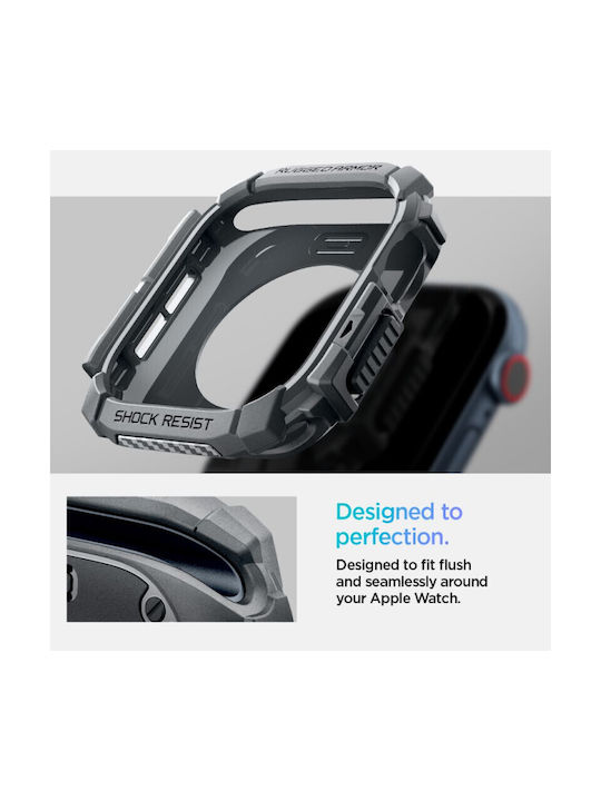 Spigen Rugged Armor Θήκη Σιλικόνης Dark Grey για Apple Watch 10 46mm