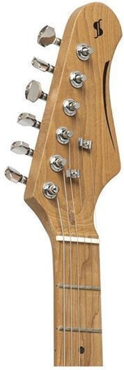 Stagg Elektrische Gitarre mit S Tonabnehmerkonfiguration Rot mit Tasche