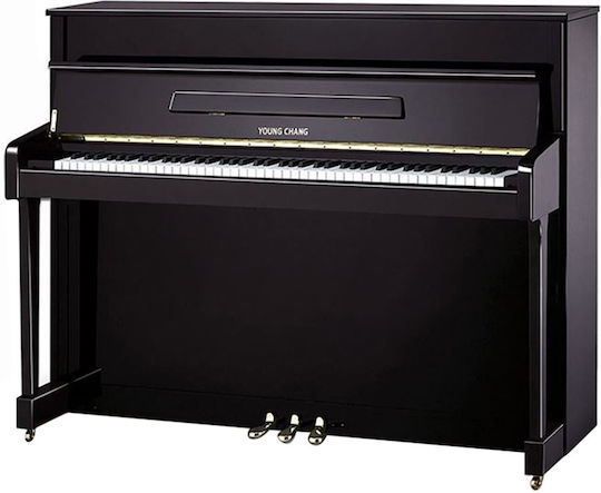 Young Chang Acoustic Upright Piano Y-114 with 88 Weighted Keys Black