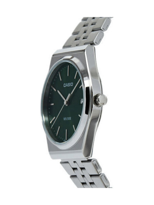 Casio Collection Herrenuhr 35mm Chronograph Batterie mit Silber Metallarmband