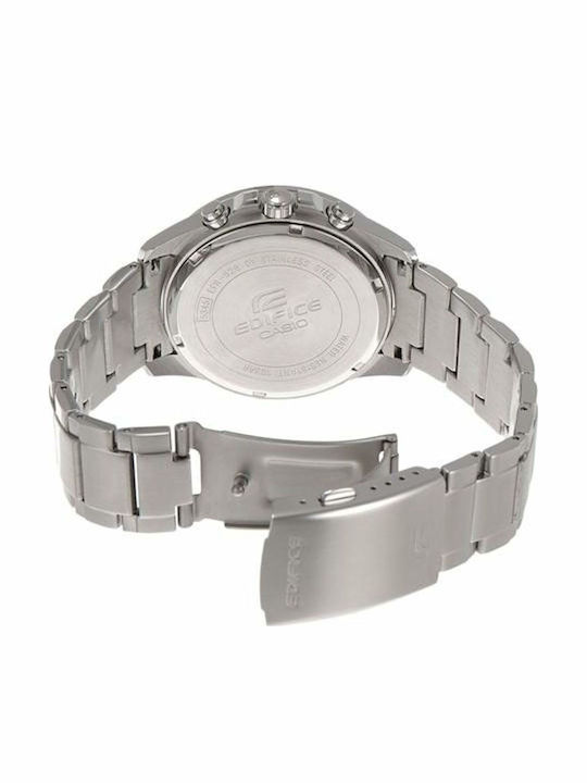 Casio Edifice Ceas Bărbați 43.8mm Cronograf Baterie cu Brățară din Metal Argintie