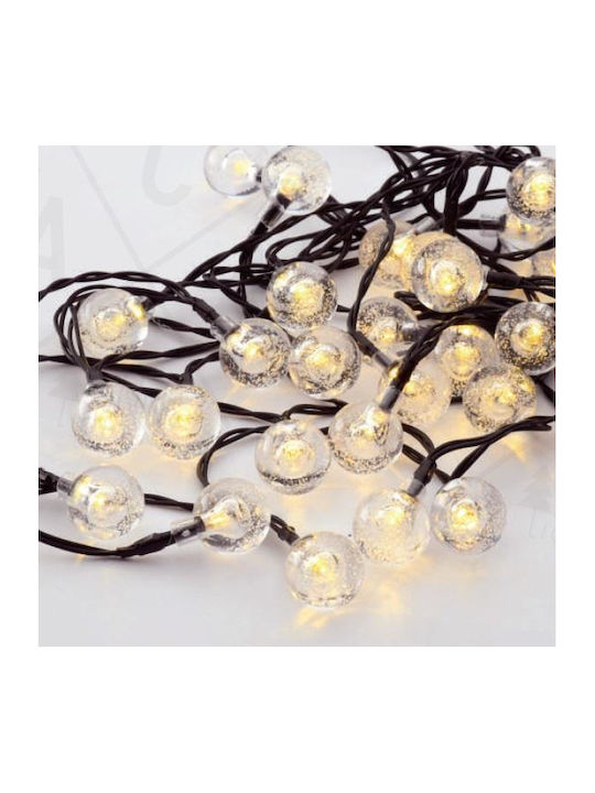 30 Lights LED 4.35m. Warm White Solar in String 1pcs