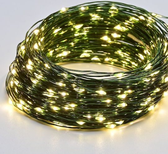 100 Lights LED 10m. Warm White in String 1pcs