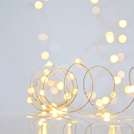 100 Lights LED 9.9m. Warm White in String 1pcs