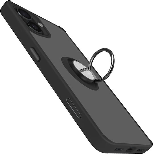 Avizar Case Iphone 16 Plus Bague Métallique Support Vidéo Black