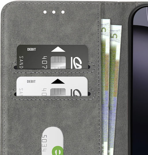 Avizar Hülle iPhone 16 Pro Klappetui Brieftasche Video-Halter Grau